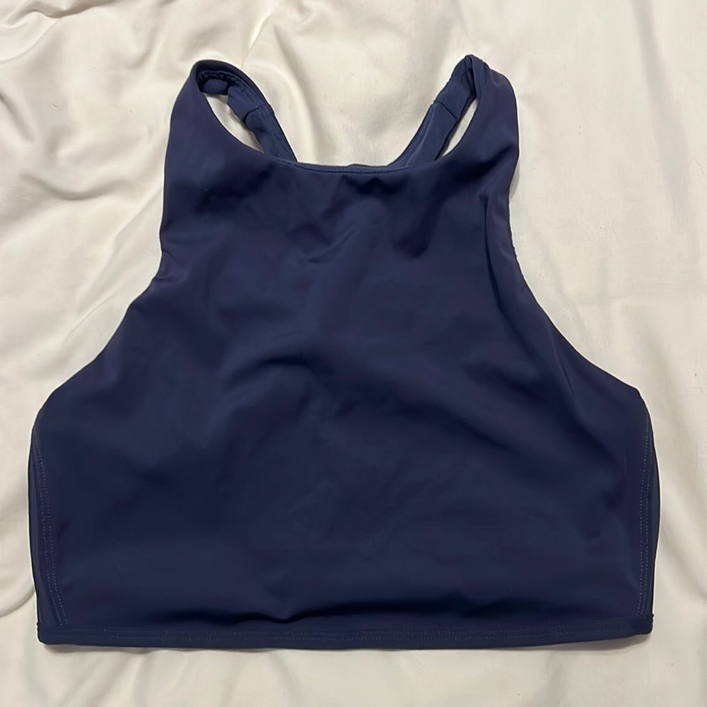 High neck sports bra top